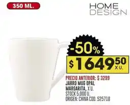 Coto Home Design jarro mug opal margarita oferta