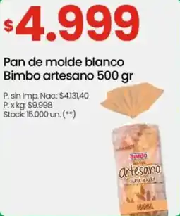 Changomas Bimbo pan de molde artesano oferta