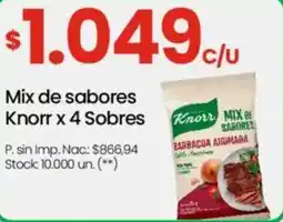 Changomas Knorr mix de sabores oferta