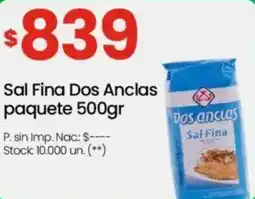 Changomas Dos Anclas sal fina oferta