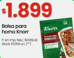 Changomas Knorr bolsa para horno oferta