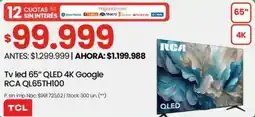 Changomas TCL TV LED 65" QLED 4K oferta