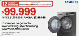 Changomas Samsung lavarropas carga frontal inverter 9.5 kg oferta