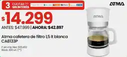 Changomas Atma cafeteria de filtro a,5 L oferta