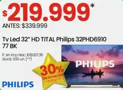 Changomas Philips TV LED 32" HD Tital oferta