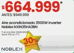 Changomas Noblex aire acondicionado 3500W inverter oferta