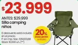 Changomas Silla camping niños oferta