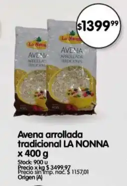 Supermercados Buenos Días La Nonna avena arrollada tradicional oferta