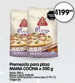 Supermercados Buenos Días Mama Cocina premezcla para pizza oferta