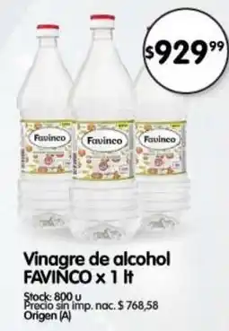 Supermercados Buenos Días Favinco vinagre de alcohol oferta