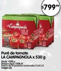 Supermercados Buenos Días La Campagnola puré de tomate oferta