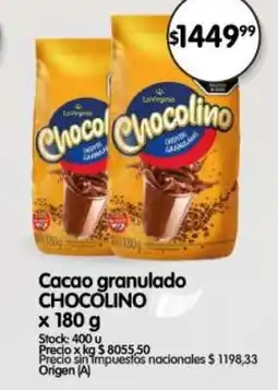 Supermercados Buenos Días Chocolino cacao granulado oferta