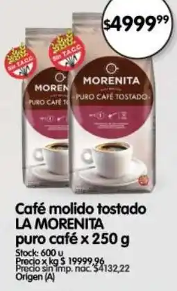 Supermercados Buenos Días La Morenita café molido tostado oferta