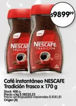 Supermercados Buenos Días Nescafe tradición frasco oferta