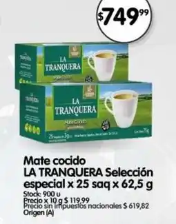 Supermercados Buenos Días La Tranquera mate cocido oferta