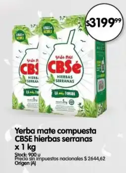 Supermercados Buenos Días CBSE yerba mate compuesta oferta