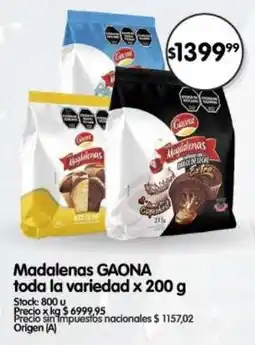 Supermercados Buenos Días Gaona madalenas oferta