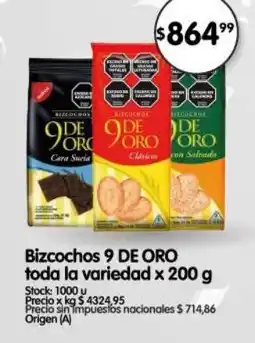 Supermercados Buenos Días 9 DE OROBizcochos 9 DE ORO Bizcochos oferta