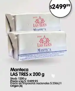 Supermercados Buenos Días Las Tres manteca oferta