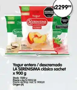 Supermercados Buenos Días La Serenisima yogur oferta