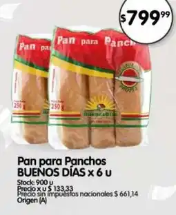 Supermercados Buenos Días Buenos Días pan para panchos oferta