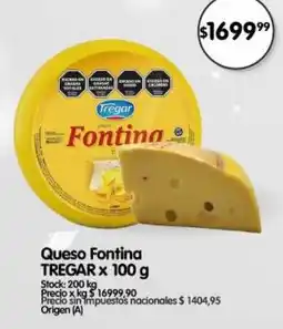 Supermercados Buenos Días Tregar queso fontina oferta