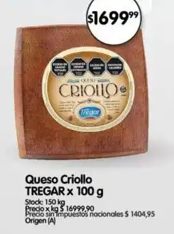 Supermercados Buenos Días Tregar queso criollo oferta
