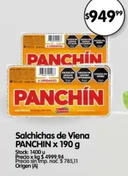 Supermercados Buenos Días Panchin salchichas de viena oferta