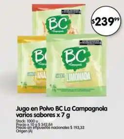 Supermercados Buenos Días DC jugo en polvo oferta