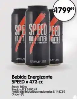 Supermercados Buenos Días Speed bebida energizante oferta