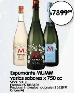 Supermercados Buenos Días Mumm espumante oferta