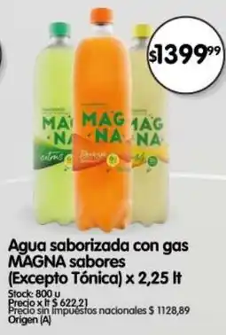 Supermercados Buenos Días MAGNA agua saborizada con gas oferta