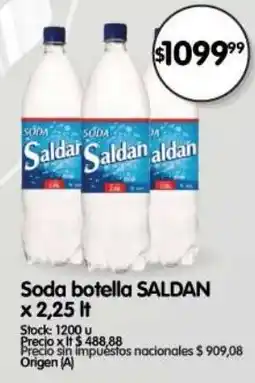 Supermercados Buenos Días Saldan soda botella oferta