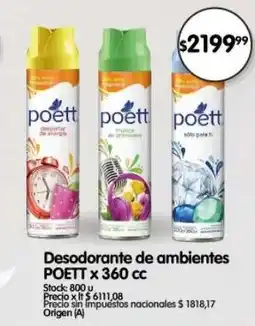 Supermercados Buenos Días Poett desodorante de ambientes oferta