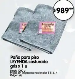 Supermercados Buenos Días Leyenda paño para piso oferta