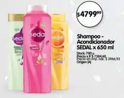 Supermercados Buenos Días Sedal shampoo- acondicionador oferta