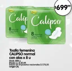 Supermercados Buenos Días Calipso toalla femenina oferta