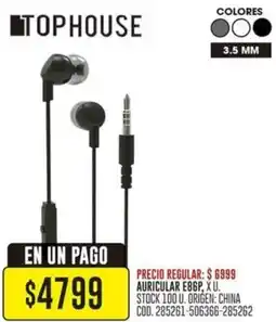 Coto Tophouse auricular oferta