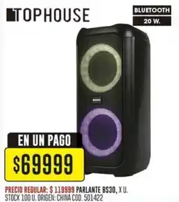 Coto Tophouse parlante oferta