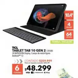 Nexon TCL tablet tab 10 gen 2 oferta