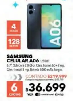 Nexon Samsung cellular A06 oferta