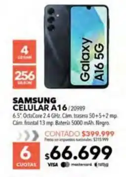 Nexon Samsung celular A16 oferta