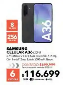 Nexon Samsung celular A36 oferta