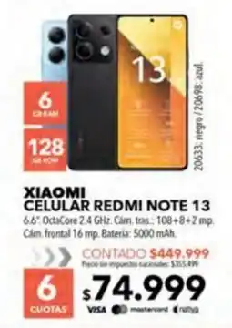 Nexon Xiaomi celular Redmi Note 13 oferta