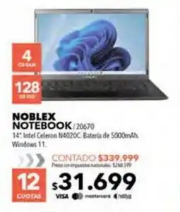 Nexon Noblex Notebook oferta