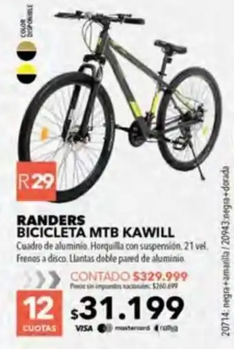Nexon Randers Bicicleta MTB Kawill oferta