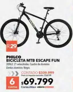 Nexon Philco Bicicleta MTB Escape Fun oferta