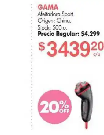 Simplicity Gama Afeitador Sport oferta