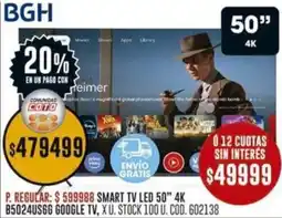 Coto Bgh smart tv led 50" oferta