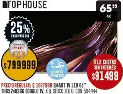 Coto Tophouse smart tv led 65" oferta